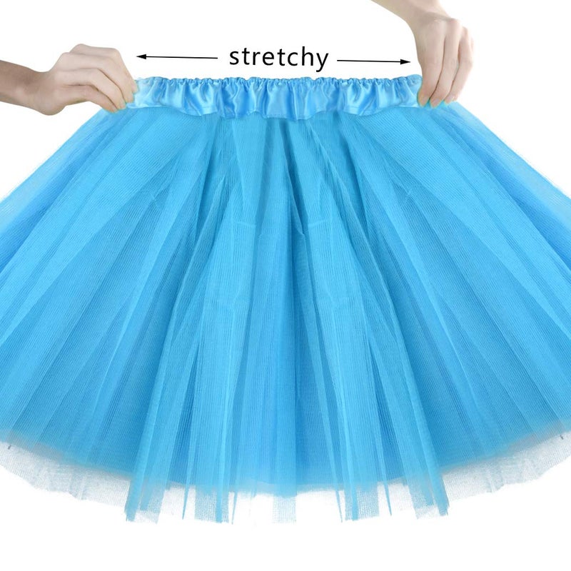 Miayon 1980s Fancy Outfits Dress Costume Accessories for Halloween Blue - Image 3